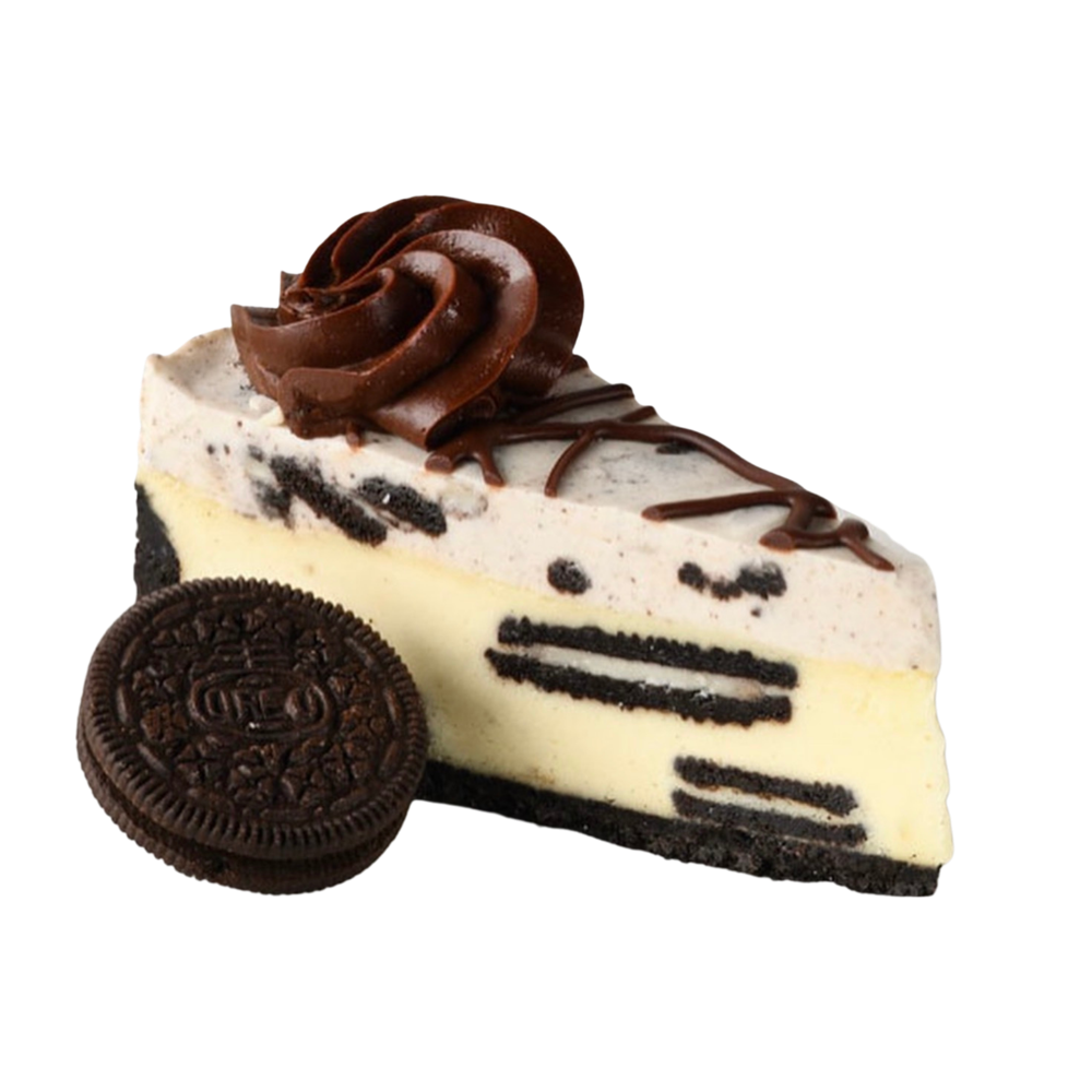 Cookies and cream cheesecake slice
